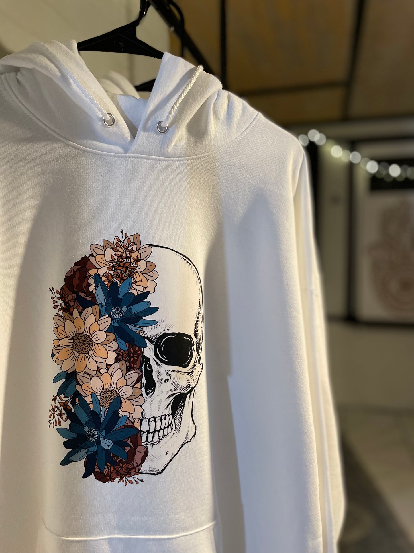 Floral Skull Hoodie (RTS)